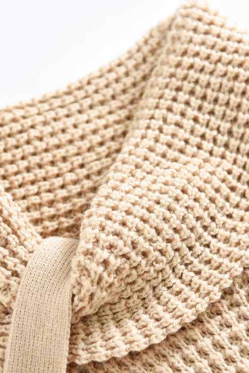 Buttoned Wrap Turtleneck Sweater